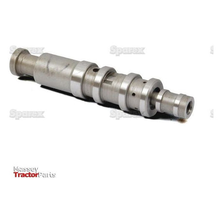 A blue Valve Control Assembly (Sparex Part No. S.4620) with precision-machined sections and components, displayed against a white background featuring logos of Sparex, Massey Tractor Parts, and Ford/New Holland.