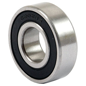 A close-up of a Sparex Spigot Bearing (4100024000) - S.72824 with a metal outer casing and a black, rubber 2RS seal, perfect for your Sparex equipment.