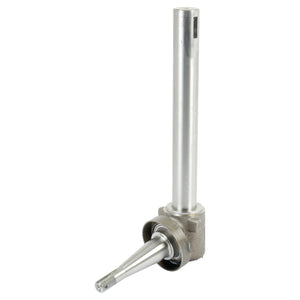 A metal mechanical part named Spindle LH (Sparex Part No. S.15994) with a cylindrical shaft and a tapered end, featuring various fittings and joints, compatible with the Massey Ferguson line from the Sparex brand.