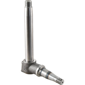A metal spindle with threaded ends and a rectangular base, compatible with Deutz-Fahr equipment, known as the Spindle LH | Sparex Part No. S.74897 from the brand Sparex.