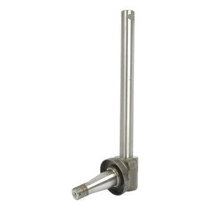 Image of the Sparex Spindle RH - Dust Cover Fitted (Part No. S.15999), featuring a heavy-duty metallic rod with a threaded end and a rectangular base.