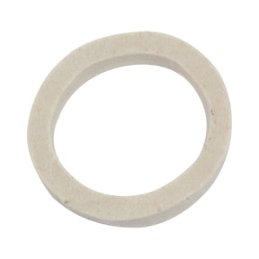 Sparex Spindle Seal (Sparex Part No.S.17468): A white, irregularly shaped washer ring with a slightly rough texture, designed to serve as a seal for the spindle.