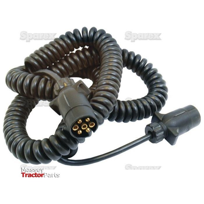 Spiral Extension Cable 3.5M, 7 / 7 Pin, Male / Male
 - S.26470 - Farming Parts