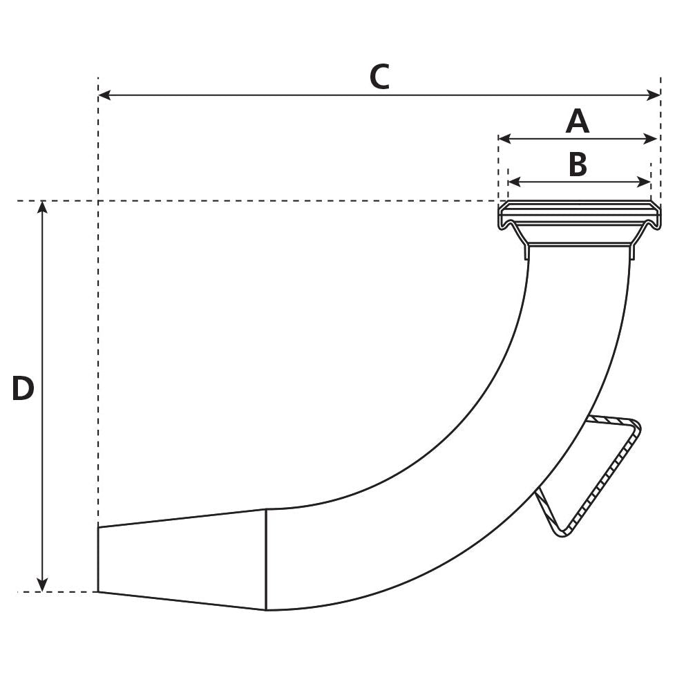 Spreader Cone 90Â° - Female 4'' (108mm) (Galvanised) - S.59447 - Farming Parts