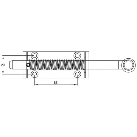 Spring Bolt, Bolt⌀13mm, Plate size: 114mm x 40mm
 - S.14507 - Farming Parts