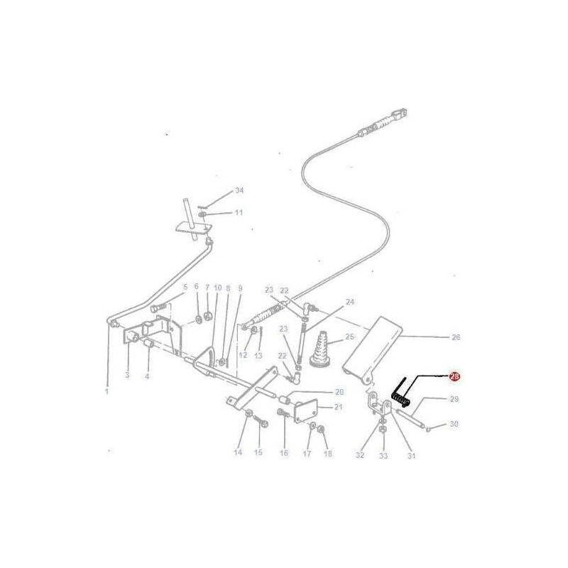 Massey Ferguson Spring Foot Throttle - 1425680M1 | OEM | Massey Ferguson parts | Throttle-Massey Ferguson-Cabin & Body Panels,Cables,Farming Parts,Throttle,Tractor Parts