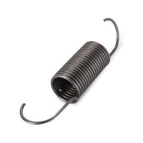 The Massey Ferguson - Spring Internal Controls - 898137M1 by AGCO is a coiled metal extension spring with hooks on both ends, designed for mechanical applications to absorb and store energy, commonly found in Massey Ferguson 100 Series tractor parts.