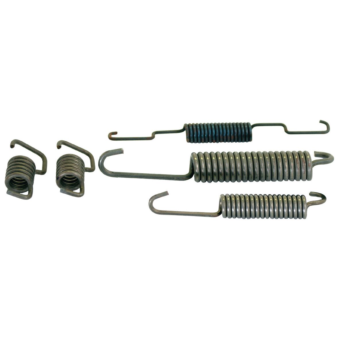 Introducing the Sparex Spring Kit (Part No. S.67147) featuring a variety of metal tension and compression springs, all with hooks and curls, neatly arranged on a plain white background.