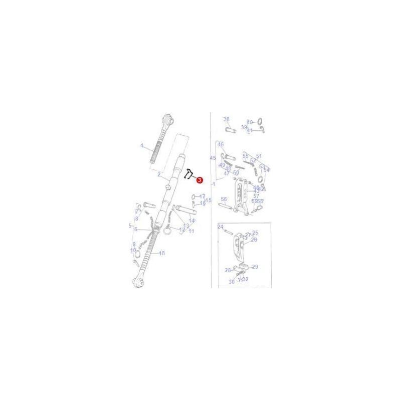 Massey Ferguson Spring Locking - 183614M2 | OEM | Massey Ferguson parts | Linkage-Massey Ferguson-Complete Assemblies,Farming Parts,Linkage,Manual Top Links,PTO & Linkage,Tractor Parts