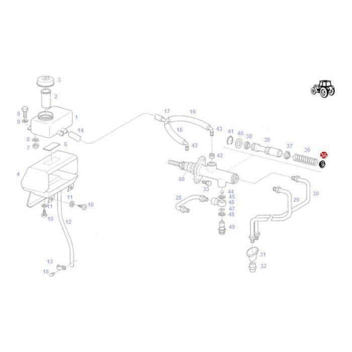 Spring Retainer - F284100070060 - Massey Tractor Parts
