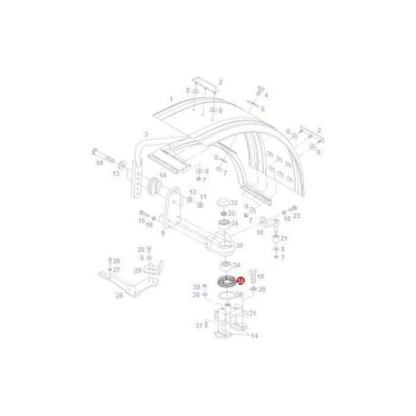 Spring Right - F718701030040 - Massey Tractor Parts