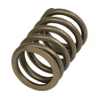 A close-up of a metallic compression spring with a helical shape, reminiscent of the Spring Valve - Inlet/Exhaust (Sparex Part No. S.57606) by Sparex, often used in Case IH agricultural machinery by International Harvester.