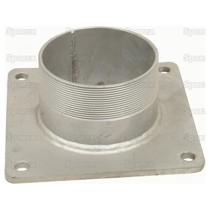 Square Flange with Thread 4''  BSPT (100mm) (Galvanised) - S.103085 - Farming Parts