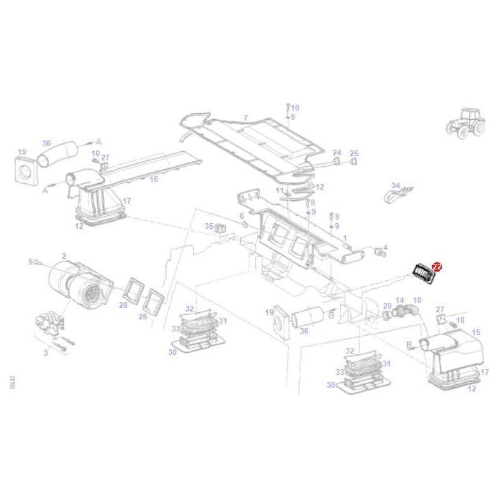 Square Nozzle - G816810140080 - Massey Tractor Parts