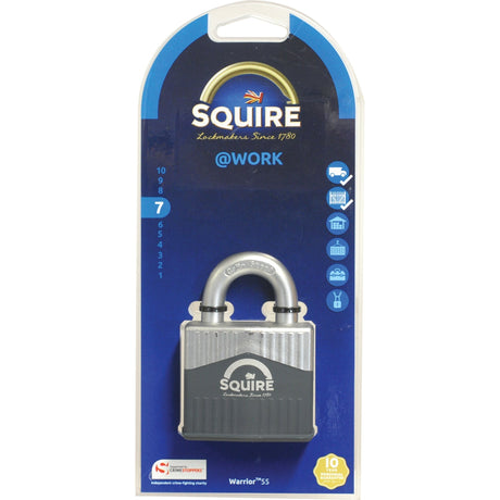 Squire 55 Warrior Padlock, Body width: 55mm (Security rating: 8)
 - S.129874 - Farming Parts