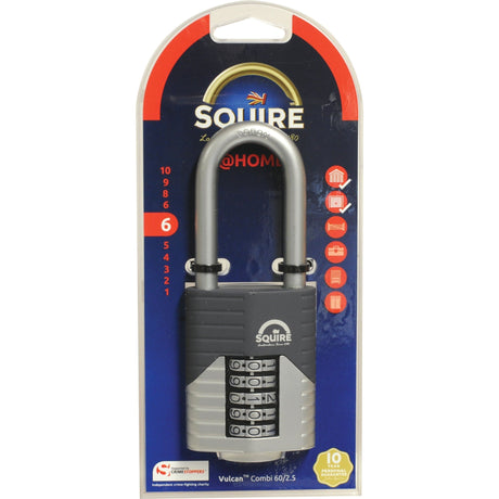 Squire 60/2.5 COMBI Vulcan Combination Padlock, Body width: 60mm (Security rating: 6) - S.129893 - Farming Parts