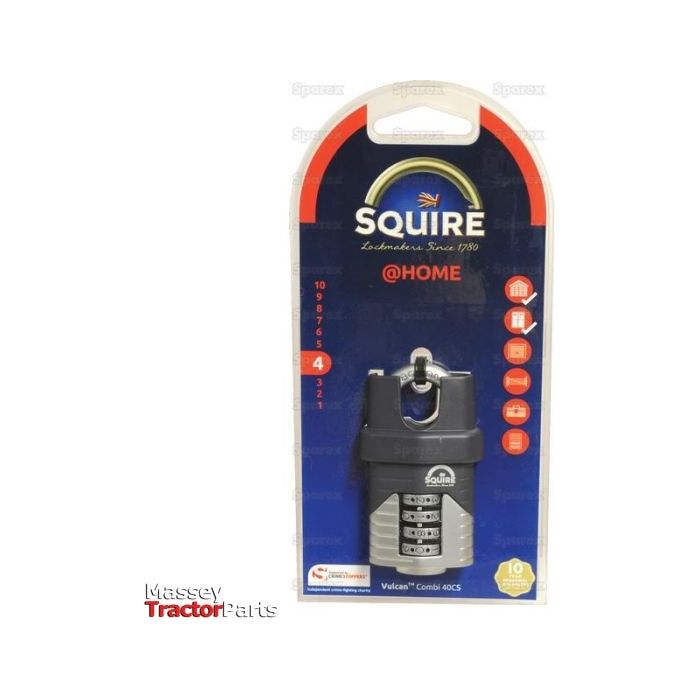 Squire 40CS COMBI Vulcan Combination Padlock, Body width: 40mm (Security rating: 4)
 - S.129905 - Farming Parts