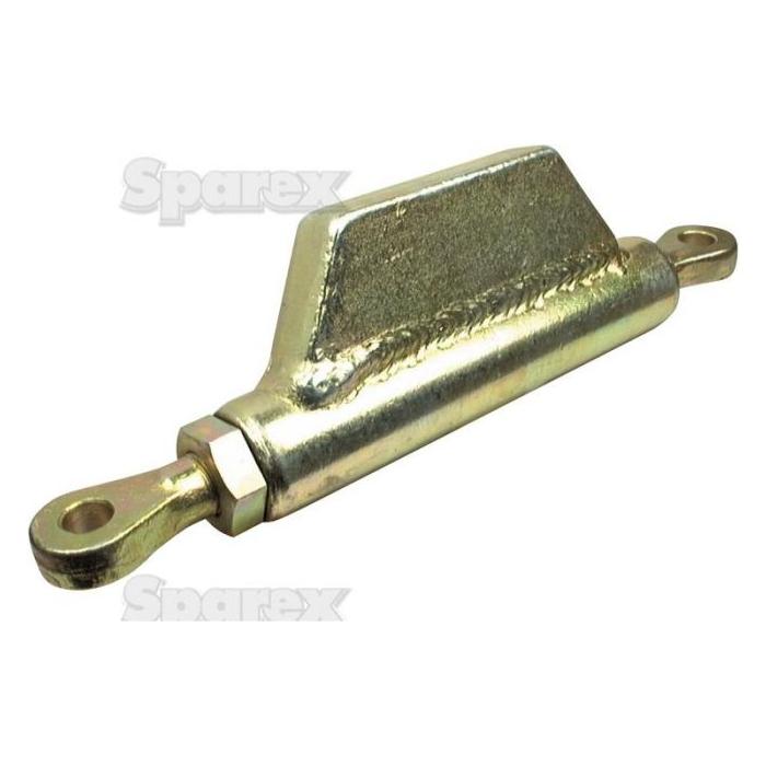 A metal stabilizer bar with looped ends and the brand name "Sparex" faintly visible in the background, part of an adjustable length Stabiliser Turnbuckle Assembly, as specified by Sparex Part No. S.5258 (Min. Length: 270mm, Max. Length: 370mm - 3/4'').