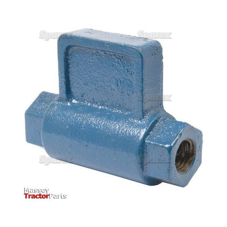 A blue cast iron stabiliser turnbuckle, measuring 110mm with a 3/4'' UNC thread type, displayed on a white background. The Sparex logo appears in the bottom left corner. This component is compatible with Massey Tractor Parts and Ford New Holland models.