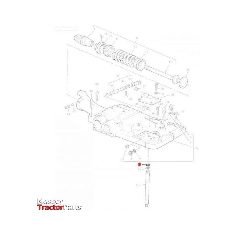 Massey Ferguson Stand Pipe Back Up Washer - 195874M1 | OEM | Massey Ferguson parts | Axles & Power Transmission-Massey Ferguson-Farming Parts,Hydraulic Lift Components,Hydraulics,Tractor Hydraulic,Tractor Parts