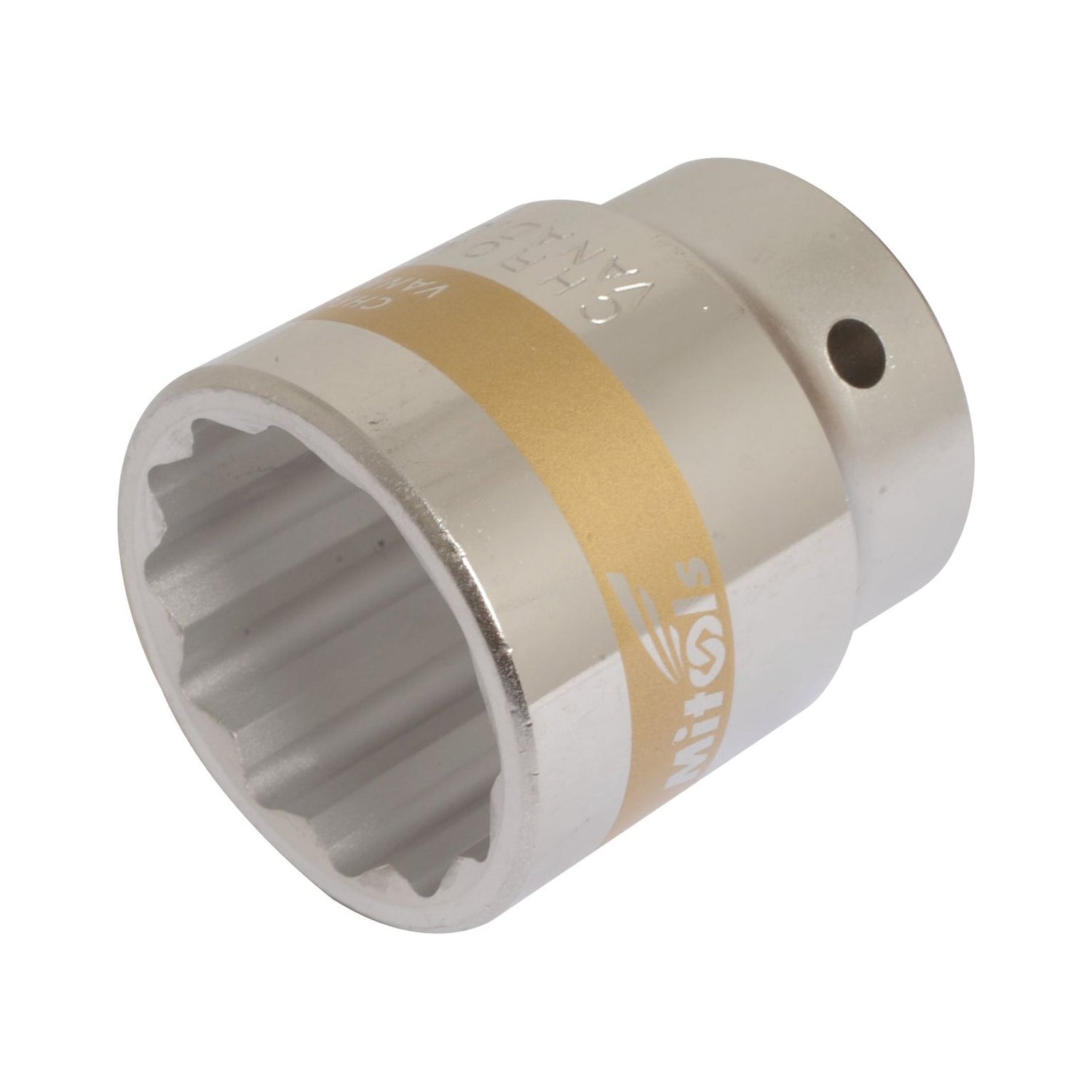 Introducing the Standard Socket 3/4'' Drive by Sparex, Part No. S.26851. This high-quality metal socket wrench attachment features a golden stripe and offers superior performance with its 38mm, 12 Point Socket design.