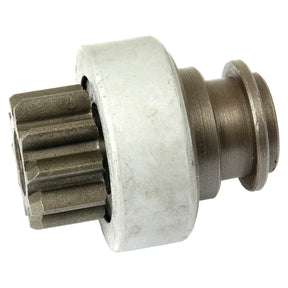 A single metal gear with a cylindrical body and toothed wheel, typically used in machinery or automotive systems, similar to the reliable Starter Drive Assembly - S.41156 by Sparex.