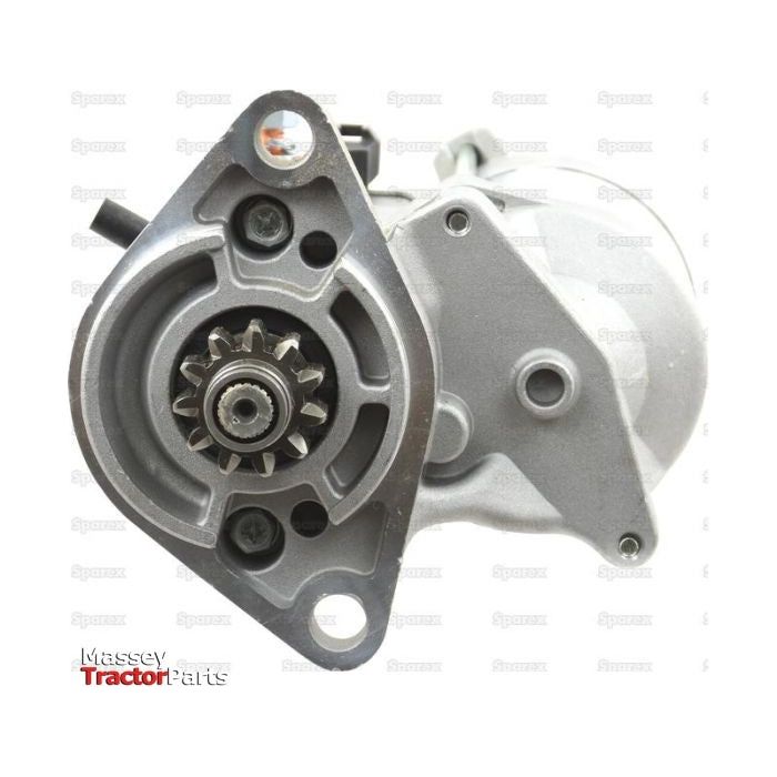 A close-up view of the Starter Motor (12V, 2Kw, Gear Reducted), featuring internal gears and mounting points against a white background. The "Sparex" branding is faintly visible in the background, highlighting the precision of Sparex Part No.S.67238.

