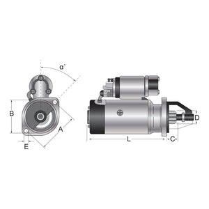 Starter Motor  - 12V, 2.7Kw, Gear Reducted (Mahle)
 - S.399010 - Farming Parts