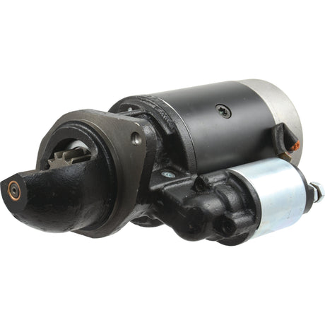 Close-up of Starter Motor - 12V, 2.7Kw (Sparex) | Sparex Part No.S.42992, highlighting its cylindrical design with metal components and 12V electrical connectors.