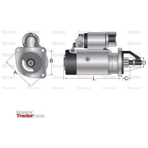 Starter Motor - 12V, 3.5Kw (Sparex)
 - S.150760 - Farming Parts