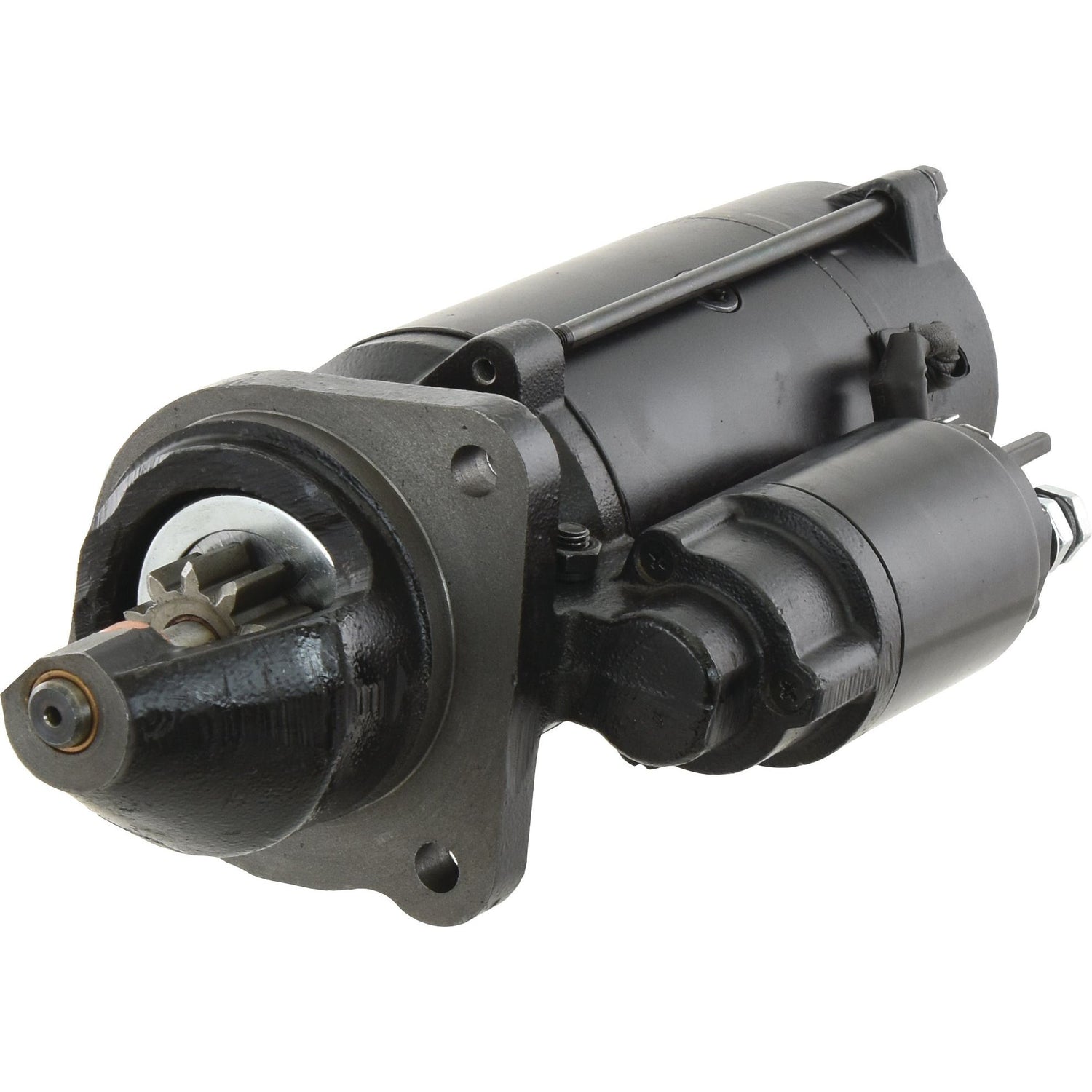 A black Sparex 12V, 4.2Kw starter motor (Sparex Part No. S.150754) with visible gears and mounting flanges.