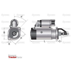 Starter Motor  - 12V, Kw, Gear Reducted (Mahle)
 - S.155381 - Farming Parts