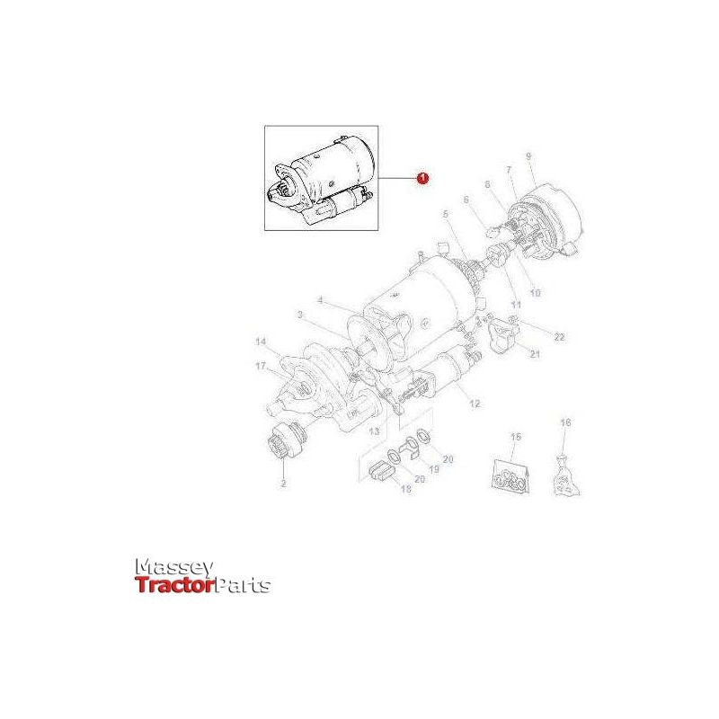 Massey Ferguson Starter Motor - 3763363M92 | OEM | Massey Ferguson parts | Starter Motors-Massey Ferguson-Engine Electrics and Instruments,Farming Parts,Lighting & Electrical Accessories,Starter Motors,Starter Motors & Components,Tractor Parts