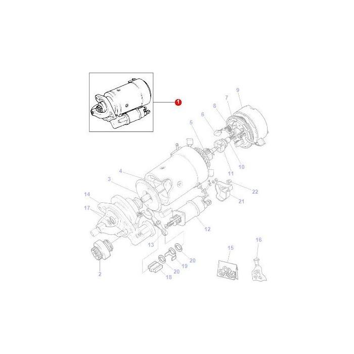 Starter Motor - 3763363M92 - Massey Tractor Parts
