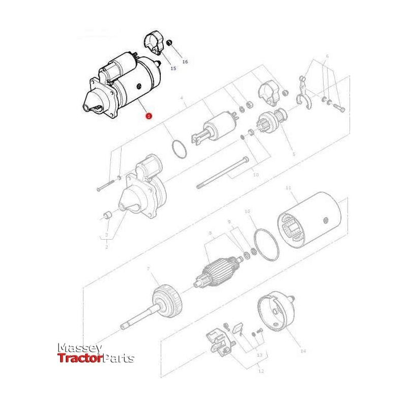 Massey Ferguson Starter Motor - 3821818M94 | OEM | Massey Ferguson parts | Starter Motors-Massey Ferguson-Engine Electrics and Instruments,Farming Parts,Lighting & Electrical Accessories,Starter Motors,Starter Motors & Components,Tractor Parts