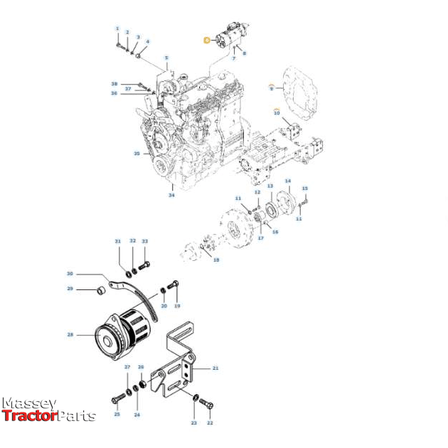 Massey Ferguson Starter Motor - 6306848M91 | OEM | Massey Ferguson parts | Starter Motors-Massey Ferguson-Engine Electrics and Instruments,Farming Parts,Lighting & Electrical Accessories,Starter Motors,Starter Motors & Components,Tractor Parts