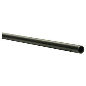 A single black Steel Hydraulic Pipe (6L) 6mm x 1.5mm, (Galvanised), 3m, shown horizontally against a plain white background, resembling a robust design from Sparex Part No.S.31200.