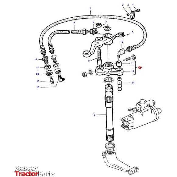 Massey Ferguson Steering Arm - 898355M91 | OEM | Massey Ferguson parts | Axles & Power Transmission-Massey Ferguson-2WD Parts,Axle Spindles & Components,Axles & Power Train,Farming Parts,Front Axle & Steering,Steering Arms,Tractor Parts