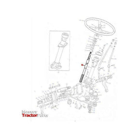 Massey Ferguson Steering Column - 1867192M91 | OEM | Massey Ferguson parts | Steering Boxes-Massey Ferguson-2WD Parts,Axles & Power Train,Farming Parts,Front Axle & Steering,Steering Boxes,Steering Columns & Components,Tractor Parts