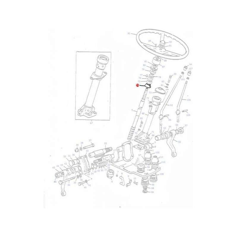Massey Ferguson Steering Column Seal - 1850037M1 | OEM | Massey Ferguson parts | Steering Boxes-Massey Ferguson-2WD Parts,Axles & Power Train,Farming Parts,Front Axle & Steering,Steering Columns & Components,Tractor Parts