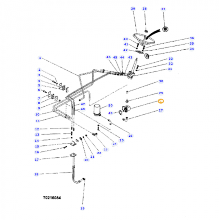 Steering Cylinder - 045770T1 - Massey Tractor Parts
