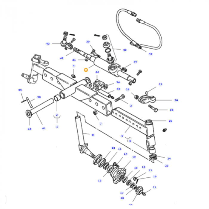 Steering Cylinder - 3773713M91 / 3763762M91 - Massey Tractor Parts