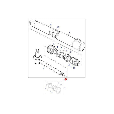 Steering Cylinder - 3774728M91 - Massey Tractor Parts