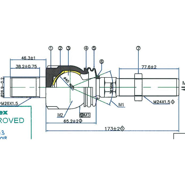 Steering Joint, Length: 219mm
 - S.148743 - Farming Parts