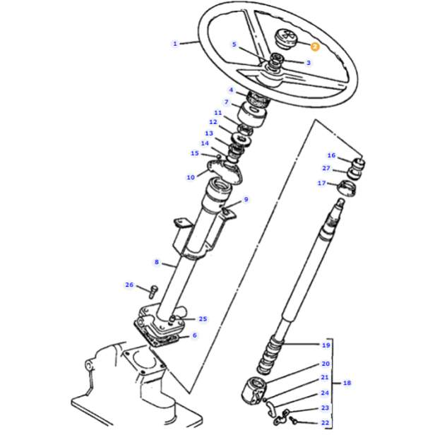 Massey Ferguson Steering Wheel Cap - 3759496M91 | OEM | Massey Ferguson parts | Steering Boxes-Massey Ferguson-Axles & Power Train,Farming Parts,Front Axle & Steering,Steering Wheels,Tractor Parts