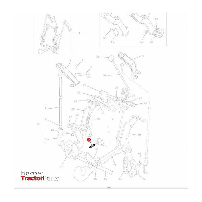 Massey Ferguson Stud 1/2 UNC/UNF - 1860900M2 | OEM | Massey Ferguson parts | PTO-Massey Ferguson-Axles & Power Train,Bolts & Nuts,Farming Parts,Tractor Parts,Wheel Studs,Wheels & Mudguards