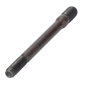 The Fendt - Stud Bolt - F718202100020 by AGCO is a metal threaded rod with threads on both ends and a plain section in the middle, reminiscent of the robust design seen in machinery like the Farmer Vario.