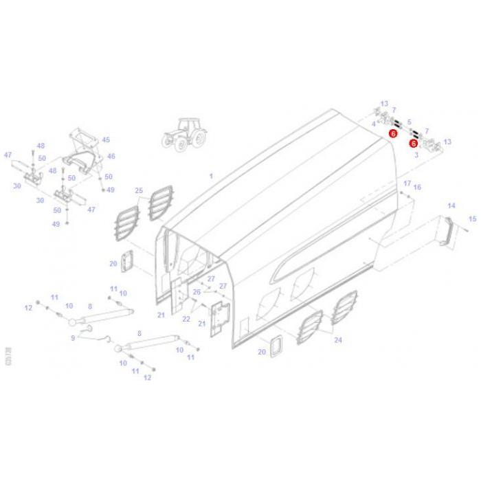 Stud Bolt M8x25 - X489127902000 - Massey Tractor Parts