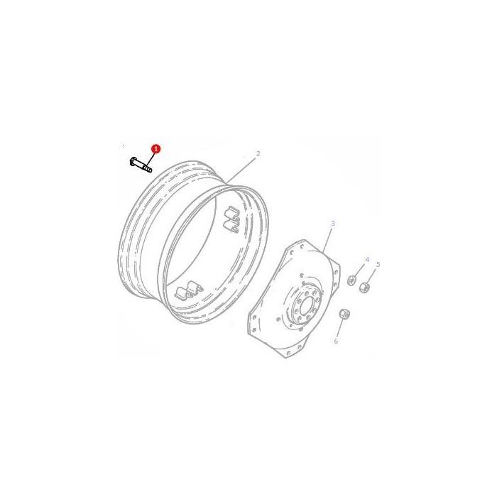 Stud Disc-Rim - 1688527M1 - Massey Tractor Parts