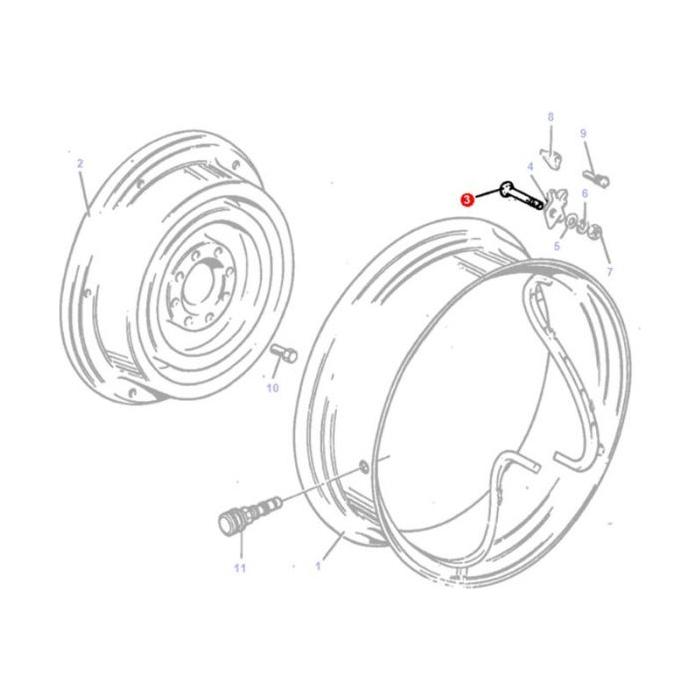 Stud Disc Rim - 364424X1 - Massey Tractor Parts